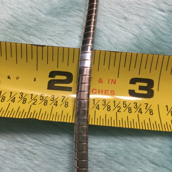 MILOR Sterling Silver 925 Omega Necklace Choker 16" Italy 20g Vintage New - Picture 7 of 13